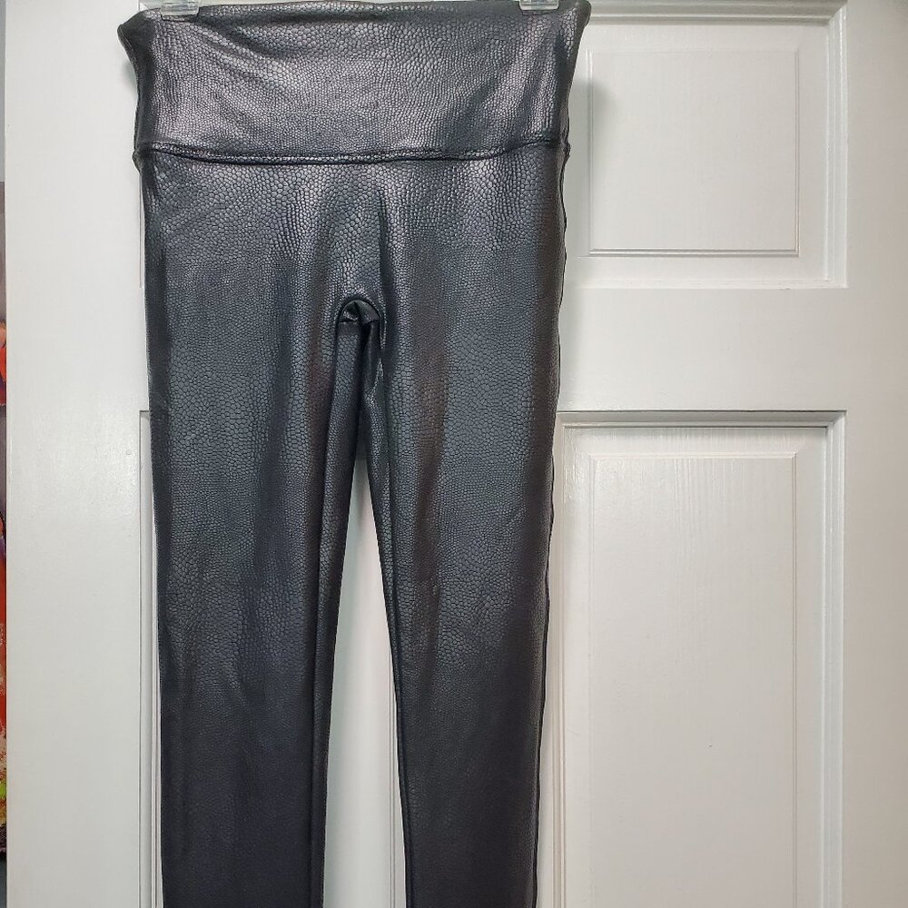 SPANX Black Snakeskin leggings
